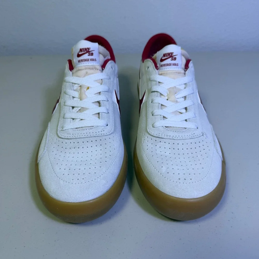 Nike SB Heritage Vulc White Red Gum Mens 10 / Womens 11.5 Sneakers CD5010-100